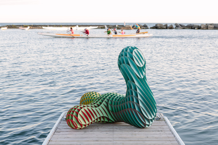 Laser Cut Sculpture Art on Dock 01