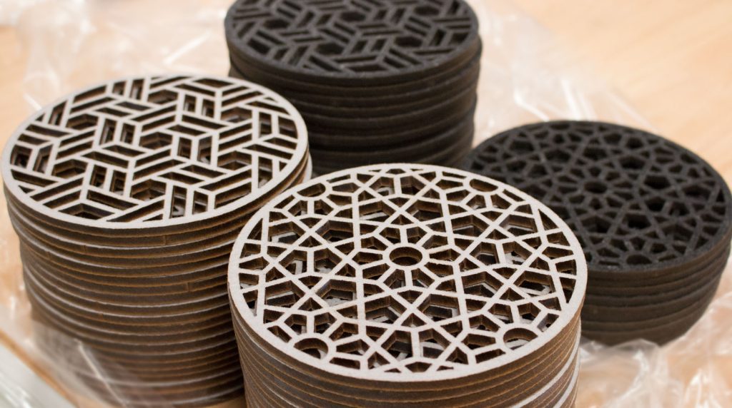 Laser Cut Wooden coasters
